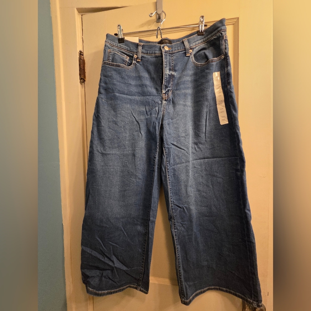 NWT Banana Republic High Rise Wide Leg Cropped 14